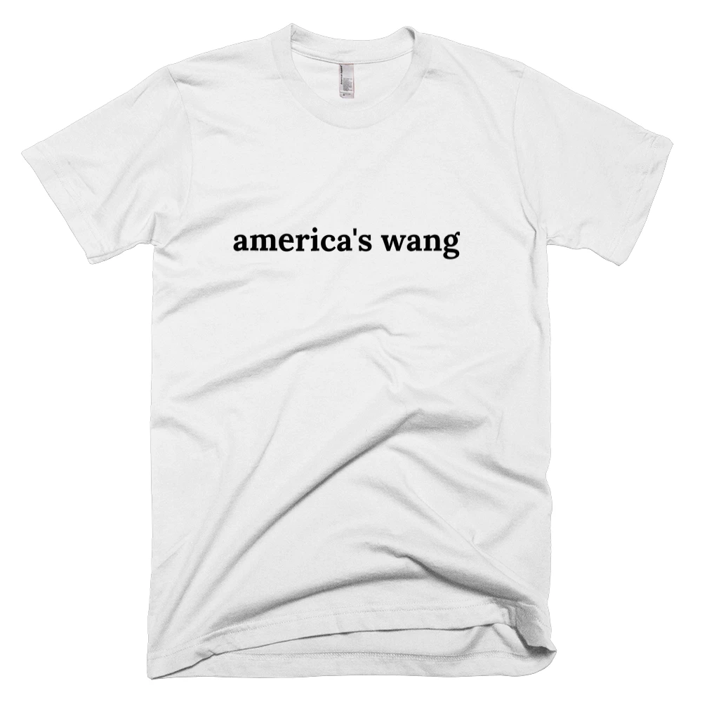 T-shirt with 'america's wang' text on the front