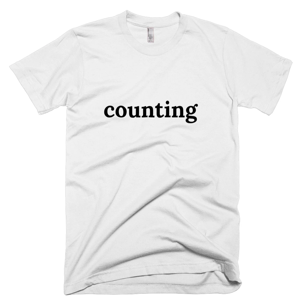 T-shirt with 'counting' text on the front