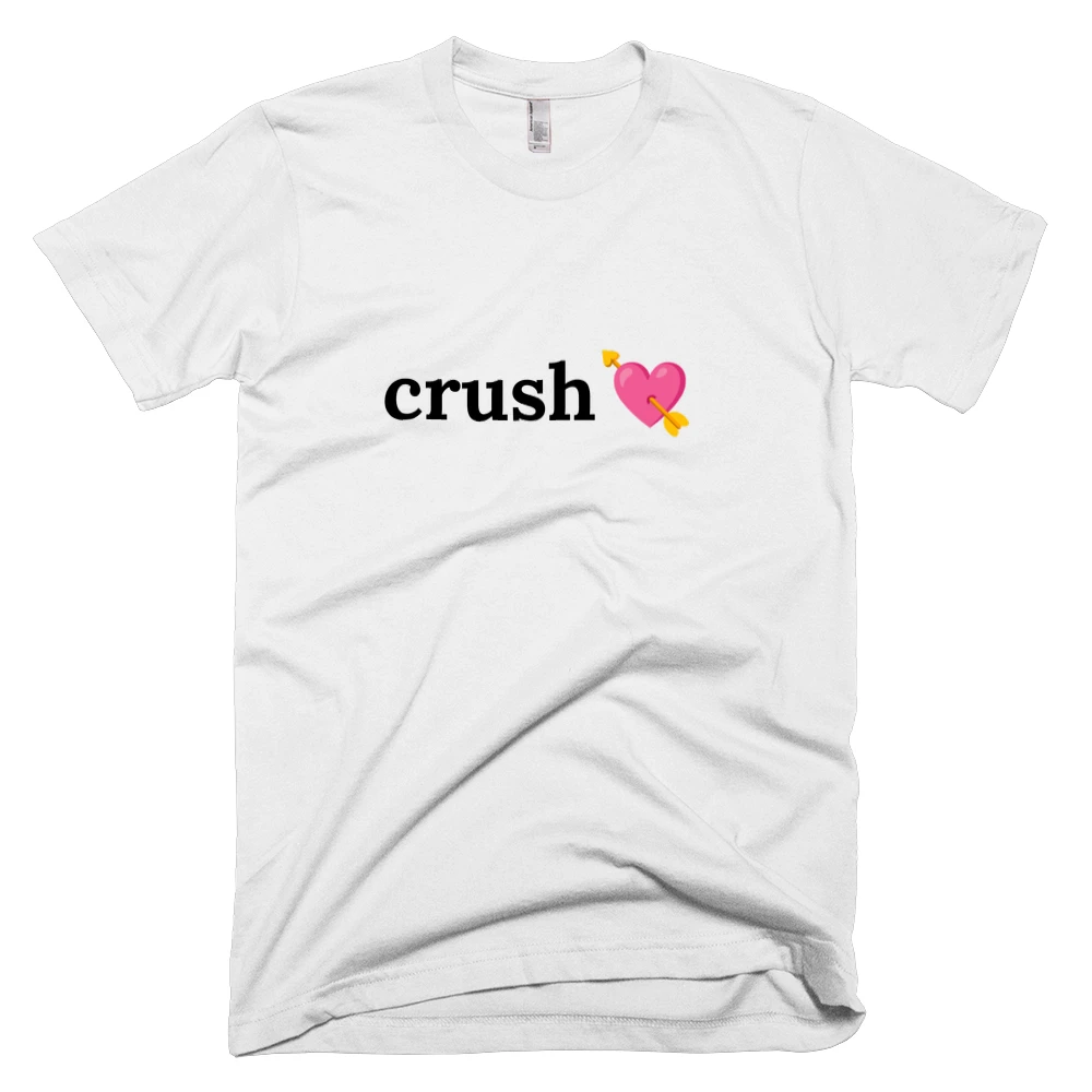T-shirt with 'crush💘' text on the front