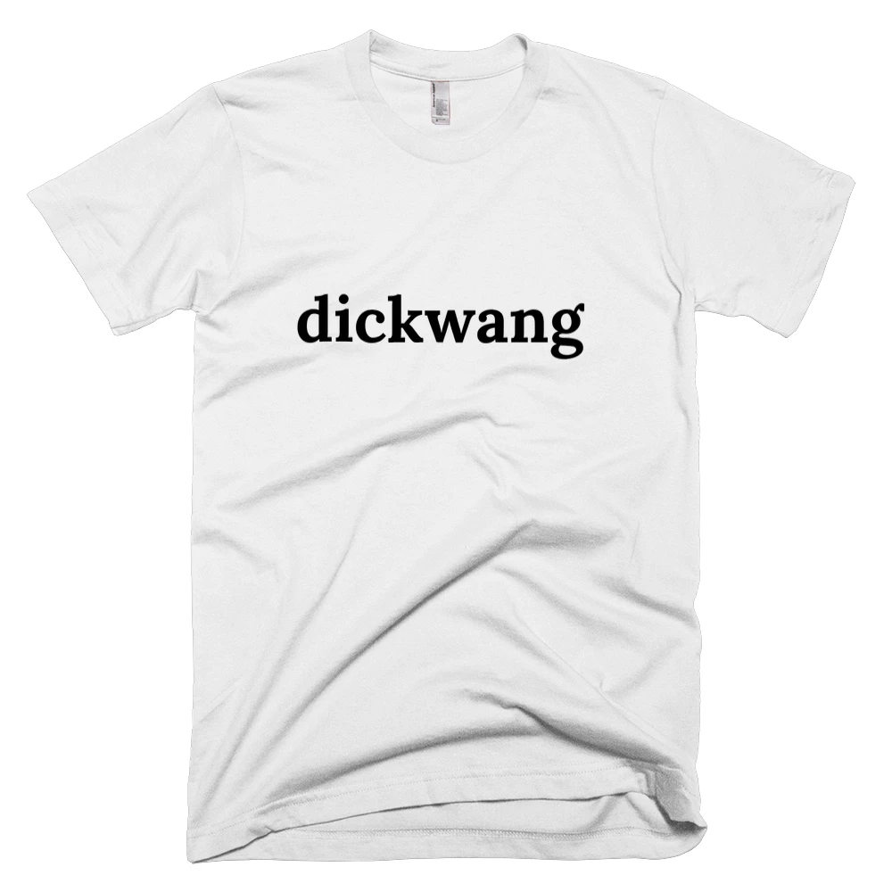 T-shirt with 'dickwang' text on the front