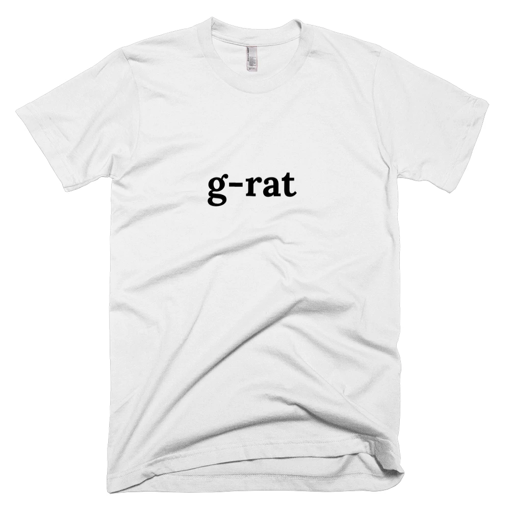 T-shirt with 'g-rat' text on the front