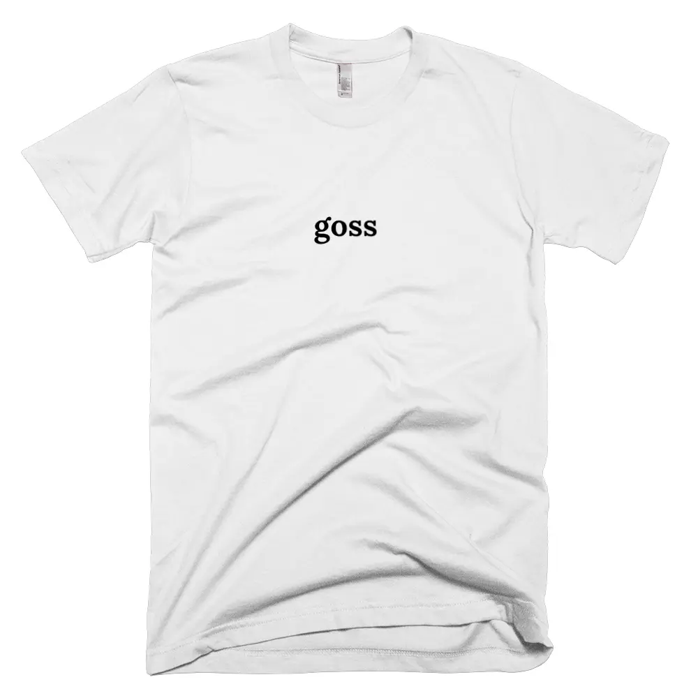 T-shirt with 'goss' text on the front