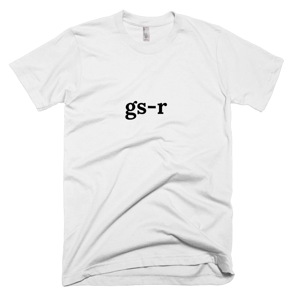 T-shirt with 'gs-r' text on the front