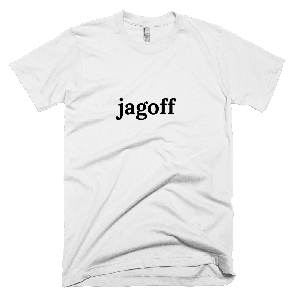 T-shirt with 'jagoff' text on the front