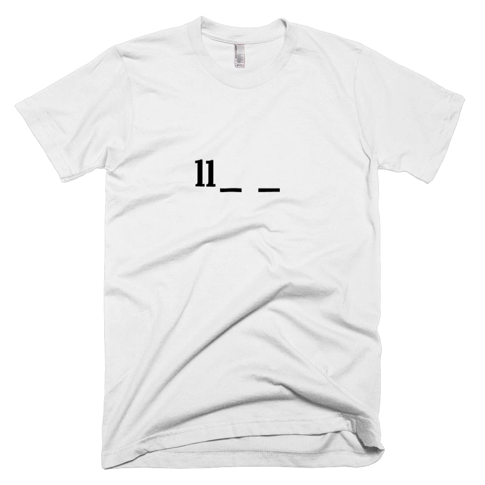 T-shirt with 'll_ _' text on the front