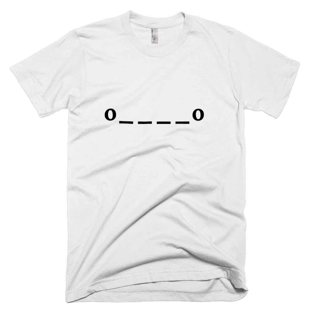 T-shirt with 'o____o' text on the front