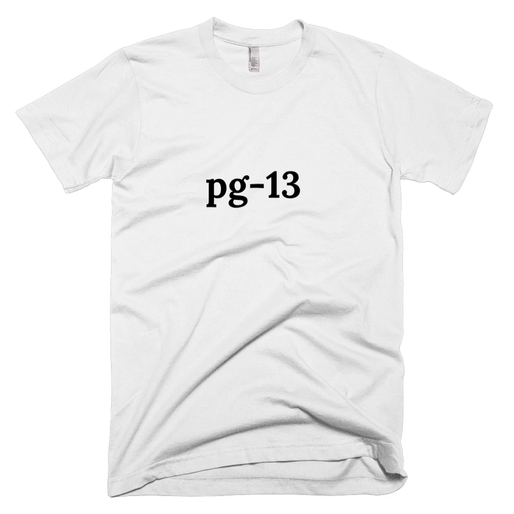 T-shirt with 'pg-13' text on the front
