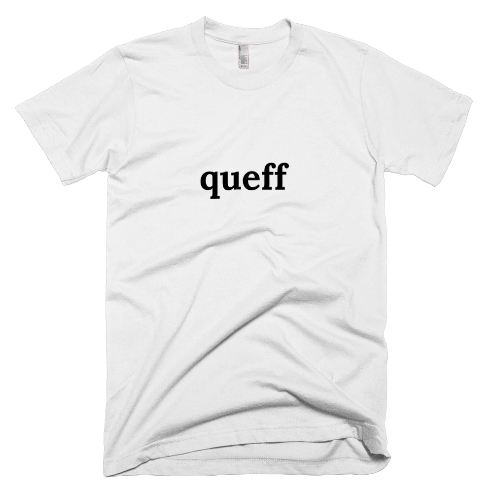 T-shirt with 'queff' text on the front