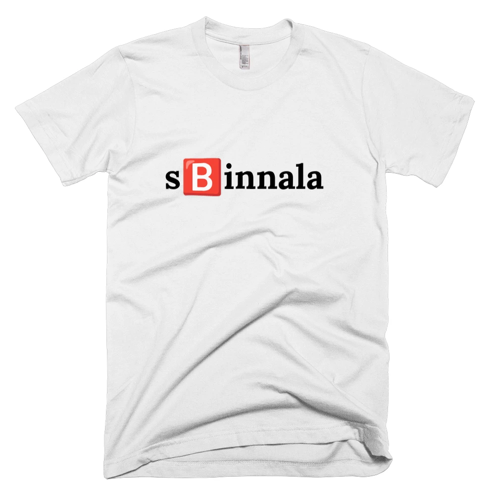 T-shirt with 's🅱️innala' text on the front