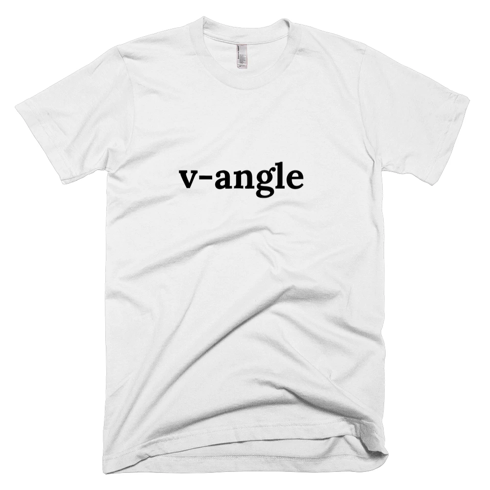 T-shirt with 'v-angle' text on the front