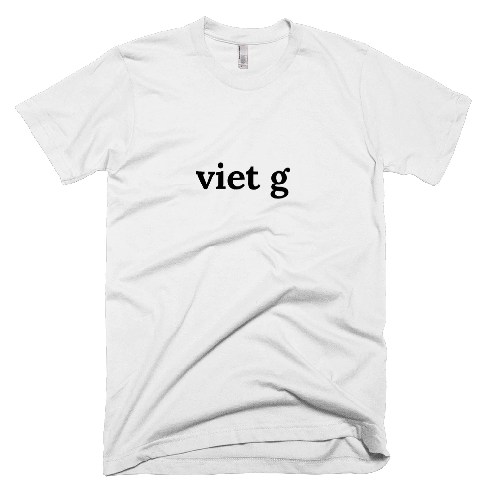 T-shirt with 'viet g' text on the front