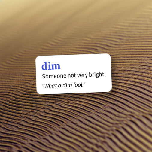Urban Dictionary: dim
