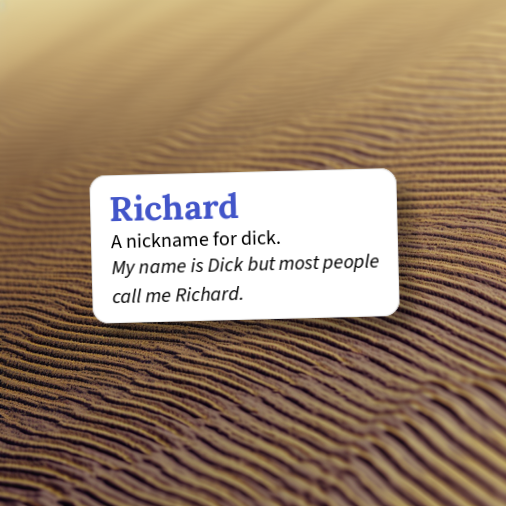 RICHARD MEANING URBAN DICTIONARY visual data 2