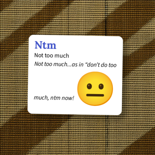 Urban Dictionary: Ntm