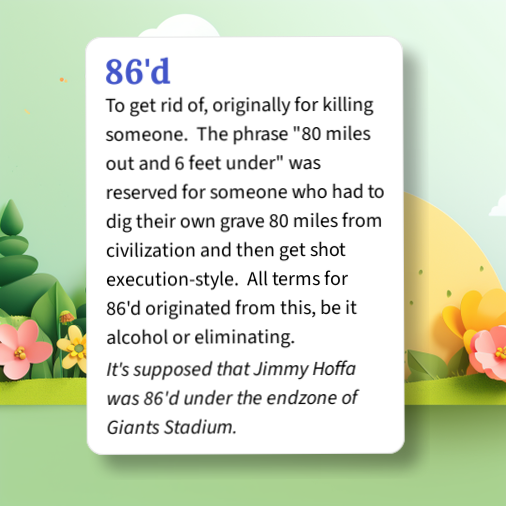 Urban Dictionary: 86'd