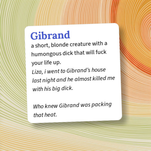 Urban Dictionary Gibrand urban-dictionary-gibrand