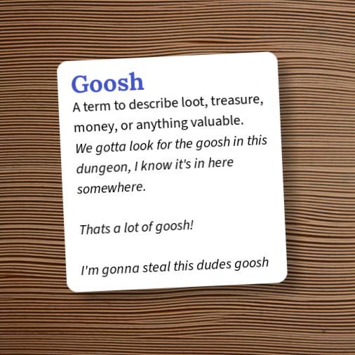 Urban Dictionary: Goosh