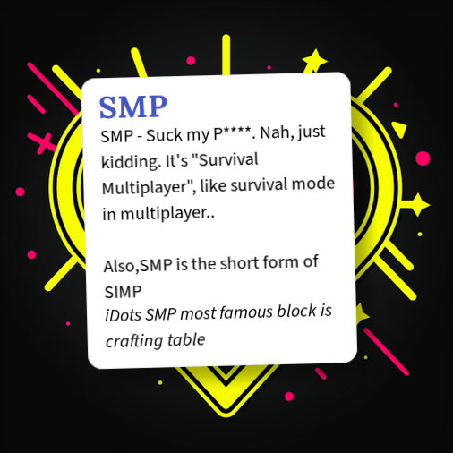 Urban Dictionary: SMP