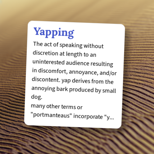 Yapping Definition Urban Dictionary: Yapping