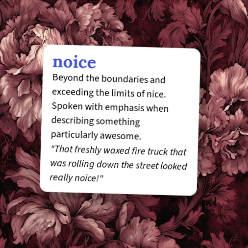 Noice Example Urban Dictionary: noice
