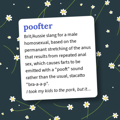 Poofta Urban Dictionary: poofter