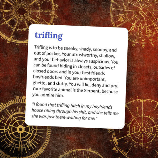 Urban Dictionary: trifling