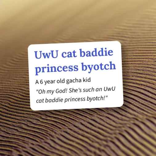 Urban Dictionary: UwU cat baddie princess byotch