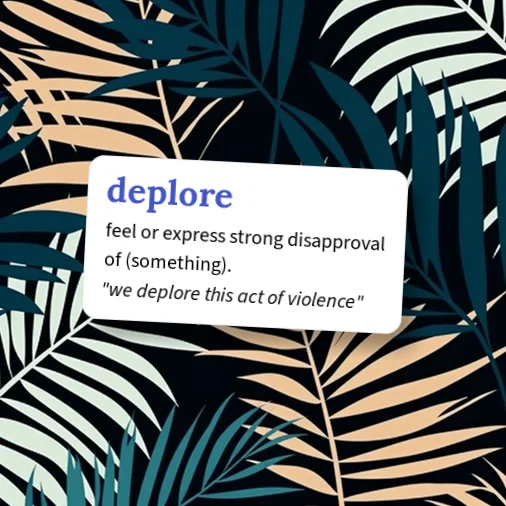 Urban Dictionary: deplore