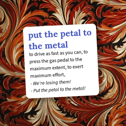 Urban Dictionary: put the petal to the metal