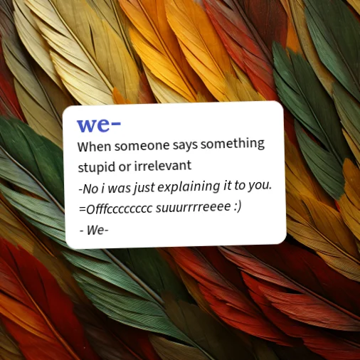 Urban Dictionary: we)
