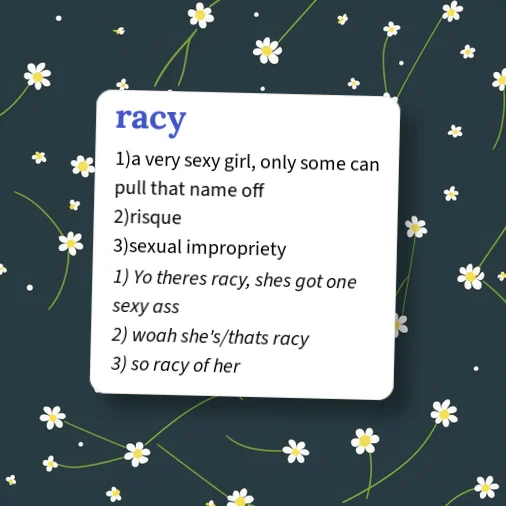 Urban Dictionary: racy