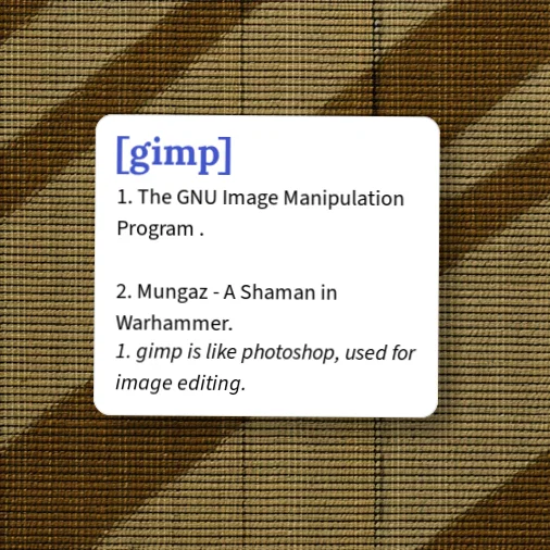Urban Dictionary: [gimp]