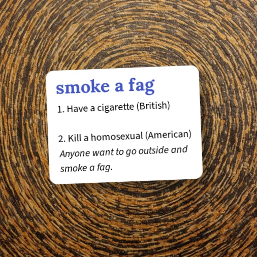 Urban Dictionary: smoke a fag