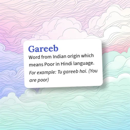 Urban Dictionary: Gareeb