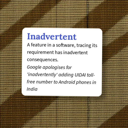 Urban Dictionary: Inadvertent