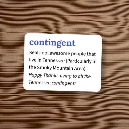 Urban Dictionary: contingent