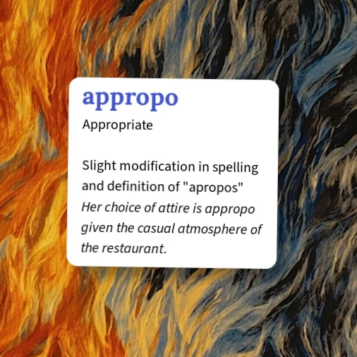 Urban Dictionary: appropo
