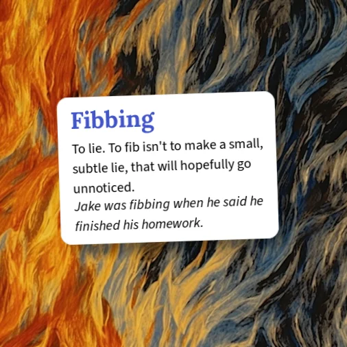 Urban Dictionary: fibbing