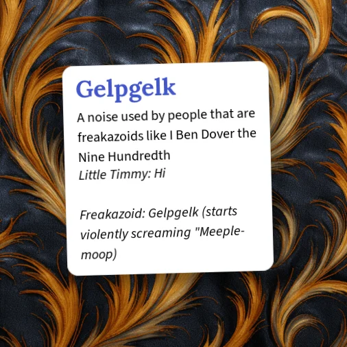 Urban Dictionary: Gelpgelk