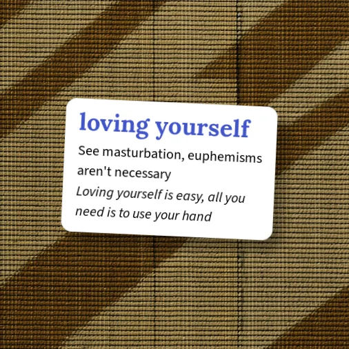 Urban Dictionary: loving yourself
