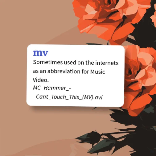 Urban Dictionary: mv