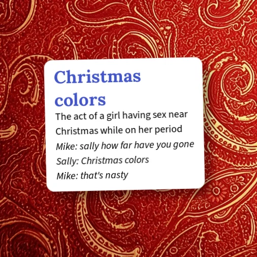 Urban Dictionary: Christmas colors