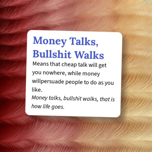 Urban Dictionary: Money Talks, Bullshit Walks