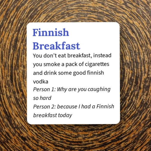 Urban Dictionary: Finnish Breakfast