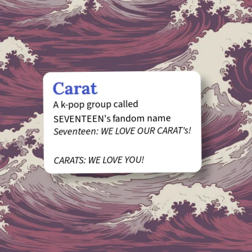 Urban Dictionary: Carat