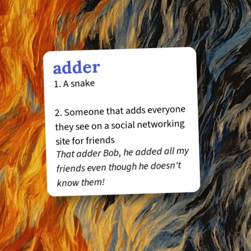 Urban Dictionary: adder