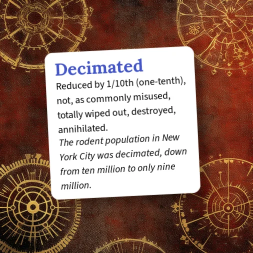 Urban Dictionary: Decimated