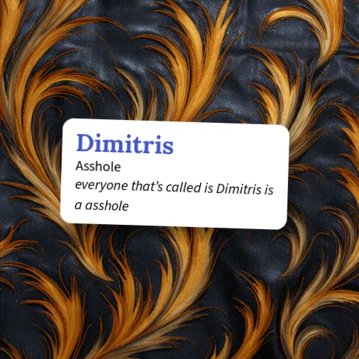 Urban Dictionary: Dimitris