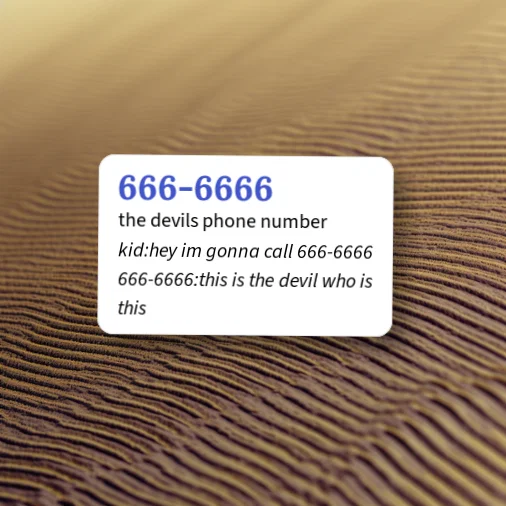 Urban Dictionary: 666-6666
