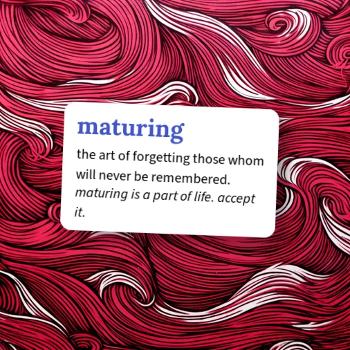 Urban Dictionary: maturing